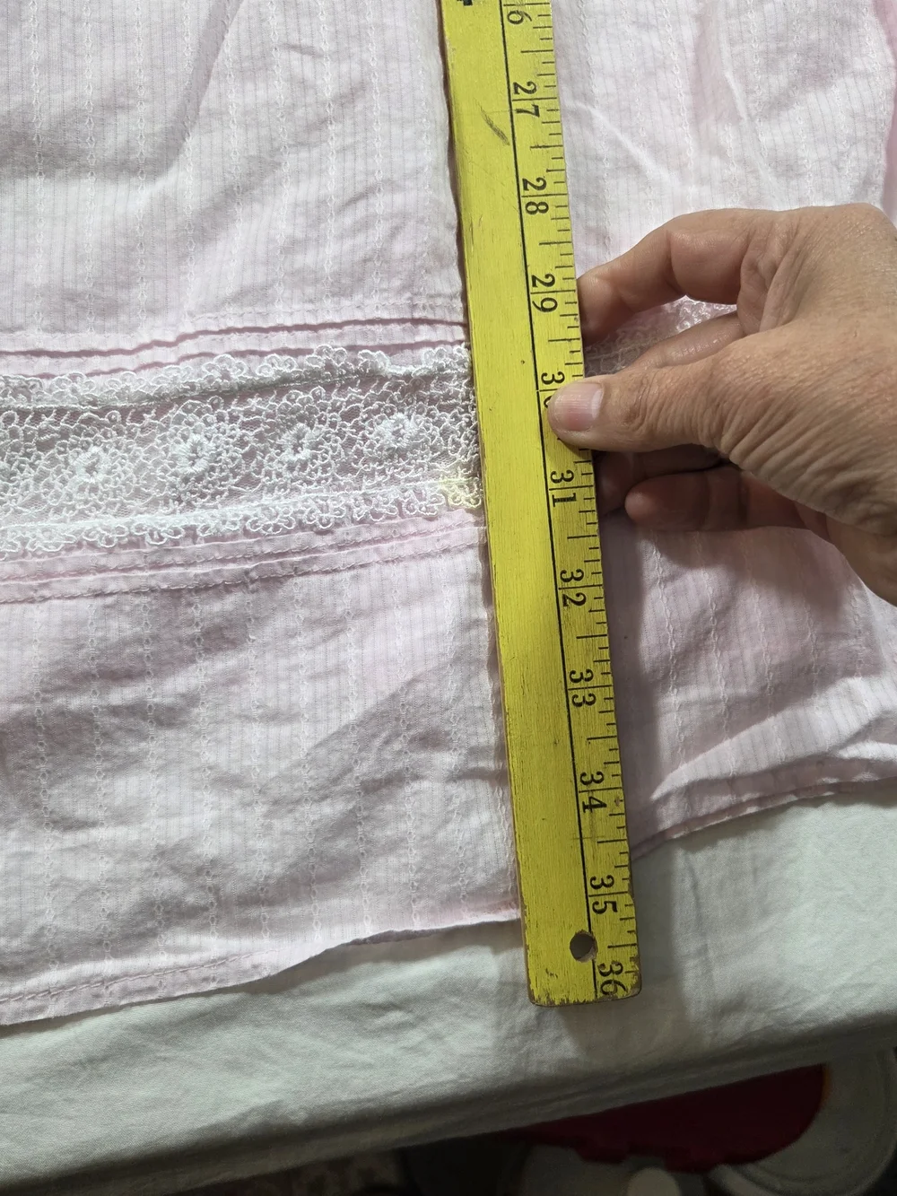 Eileen West Pale Pink Cotton Nightgown Smocked Bodice Lace Trim Sleeveless - Picture 9 of 13